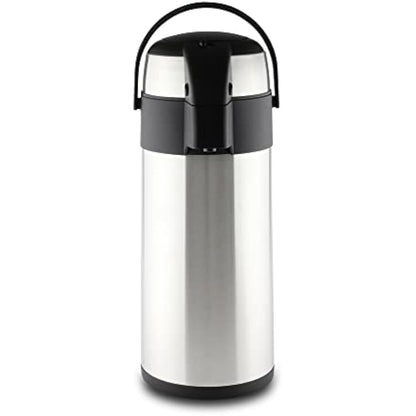 Pioneer Flasks Stainless Steel Airpot Hot Cold Water Tea Coffee Dispenser Conference Event Flask, Satin Finish, 4 litres