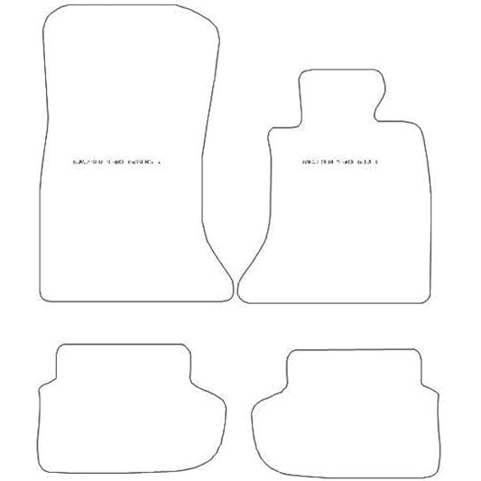 Car Mats FOR BMW 5 Series (F10 / F11) 2013-2016 Grey Carpet & Grey Ribbed Trim & Grey Rectangle Heel Pad [SAPP-1521]