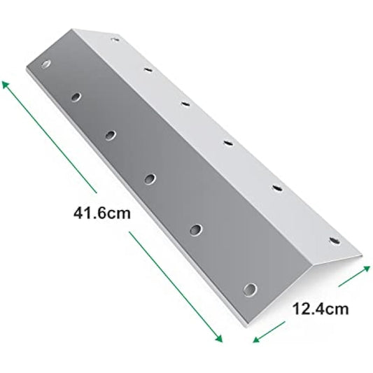 WELL GRILL 4-Pack Stainless Steel Heat Plates BBQ Flavorizer Bar Replacement Parts for Outback Spectrum 3-burner Spares, Spectrum 3-burner Flatbed, Apollo MS-4461, THG3302P, THG3302S, Blooma