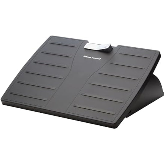 Fellowes Office Suites Foot Rest for Under Desk - Ergonomic Foot Support with Antibacterial Microban Technology for Office & Home Use - Black