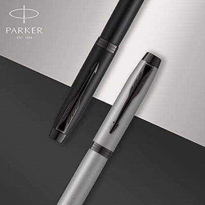 Parker IM Rollerball Pen | Matte Black with Black Trim | Fine Point with Black Ink Refill | Gift Box
