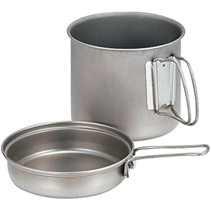 Snow Peak Trek Japanese Titanium Pot, Ultralight and Compact for Backpacking and Camping, Made in Japan, Lifetime Product Guarantee