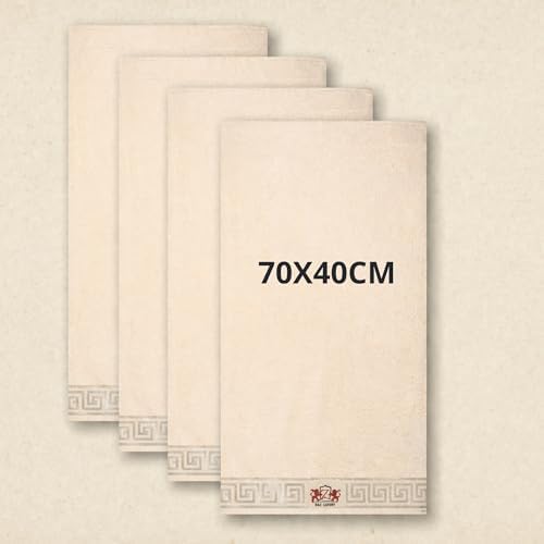 4 Bath Towels 50 x 100 Face 500 g Fine Bamboo and Cotton Super Soft Absorbent Durable Perfect for Guests Gym Hands Not Fade High Quality