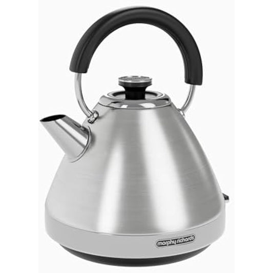 Morphy Richards Venture Pyramid Kettle - Brushed Stainless Steel - 1.5L - Rapid Boil - Metal - 100130
