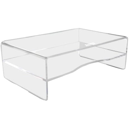 Desq Acrylic Monitor Stand Height 120 mm Letter Tray Dutch Design Transparent