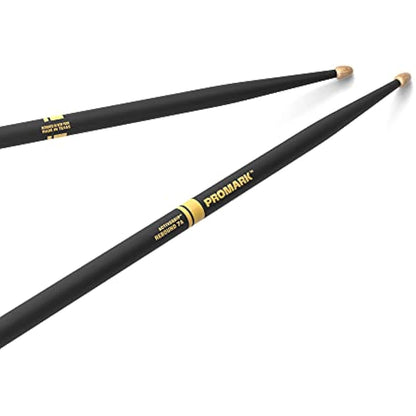 ProMark Drum Sticks - Rebound 7A Drumsticks - ActiveGrip For Secure, Comfortable Grip - Gets Tackier As Your Hands Sweat - Active Grip Finish, Acorn Tip, Hickory Wood - 1 Pair