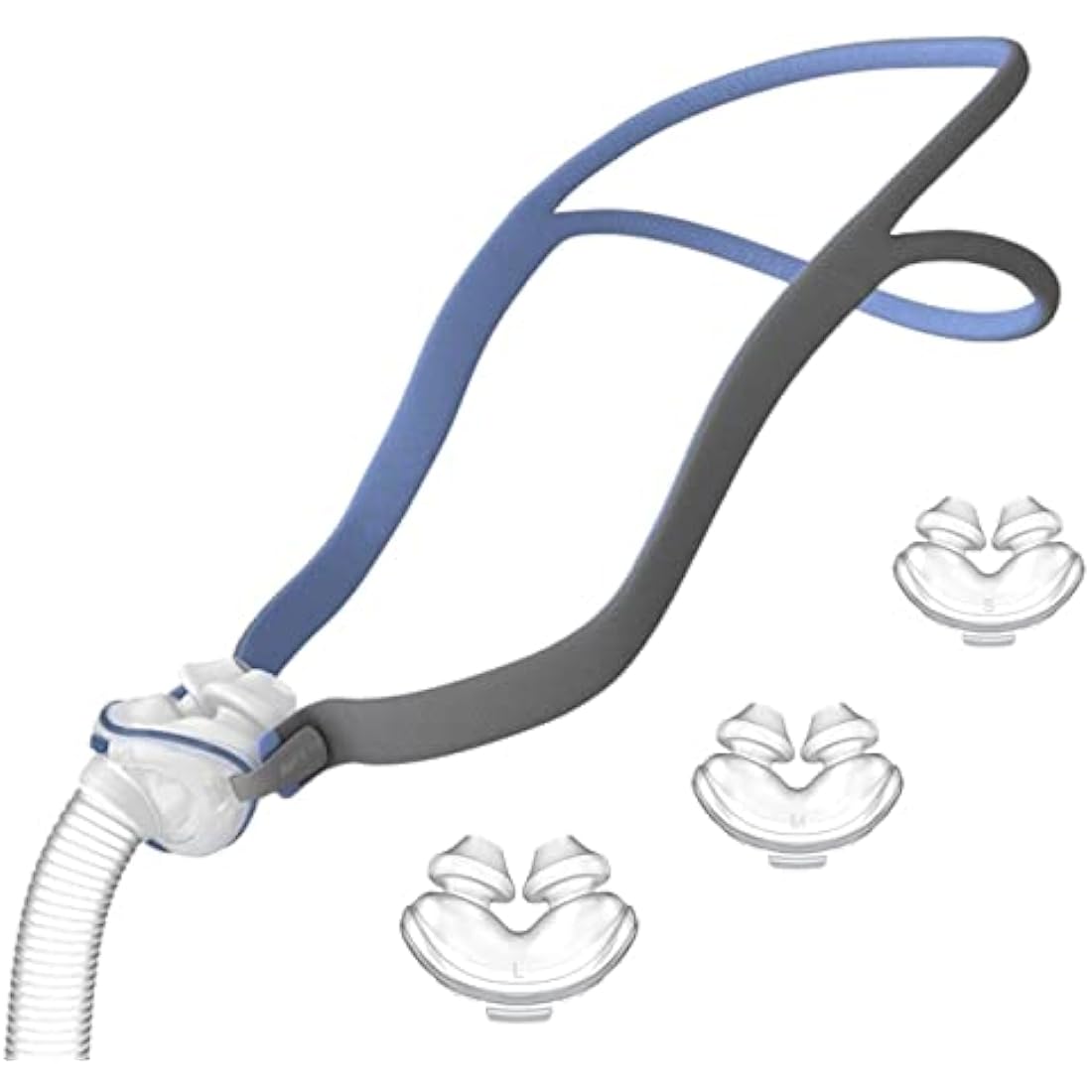 AirFit P10 Nasal Pillow Tube Frame, Headgear Strap Fit for ResMed AirFit P10, Full Combination Mask Accessory Includes Headgear Strap, Frame, Tube, S M L Size 3X Nasal Pillow, Mask Fit for Sleep