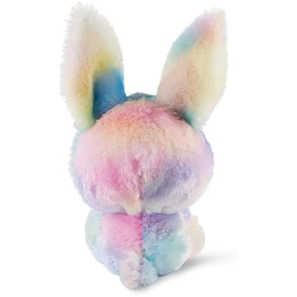 Nici 45561 Glubschis Animal, Cuddly Toy Bunny Rainbow Candy 15cm, Grey/Multi-Coloured