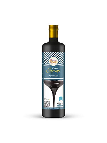 Greek Organic Carob Syrup from Crete 350 gr bottle (250ml in volume)