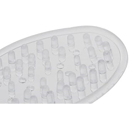 iDesign Hand Soap Holders, Small Oval Soap Dish Made of Durable Plastic, Set of 3 Practical Soap Trays for Bathroom, Toilet or Kitchen Sink, Clear