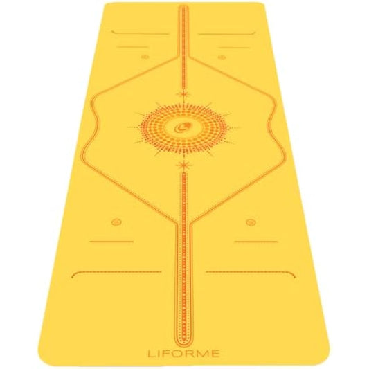 Liforme Printed Yoga Mat Collection - Free Yoga Bag, Patented Alignment System, Warrior-like Grip, Non-Slip, Eco-friendly, Sweat-resistant, Long, Wide and Thick for Comfort