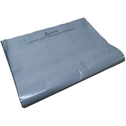 MSDS-SOLUTIONZ 100 Pack Grey Mailing Poly Postal Self Seal Bags 17''x22'' Size Postage Packaging Mailers Posting Shipping Post Parcels Package Bags
