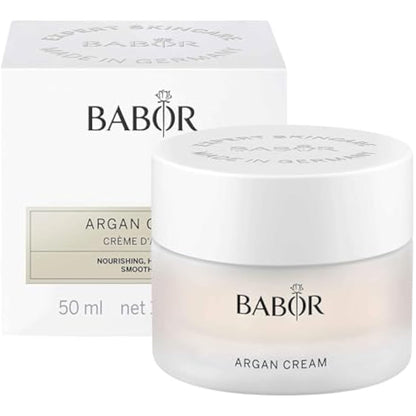 BABOR CLASSICS Argan Cream, Rich face cream for dry skin, With argan oil and vitamin E, Vegan formula, Without alcohol, 50 ml