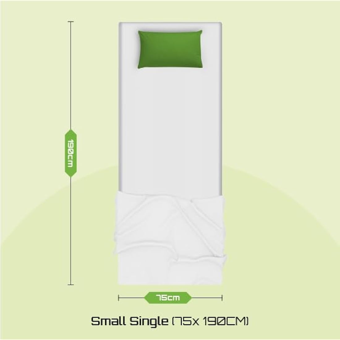 Starlight Beds Cooltouch Hybrid Small Single Mattress – Memory Foam Mattress with Springs, Maximum Value, 18cm Deep, Plush, White,(75cm x 190cm)