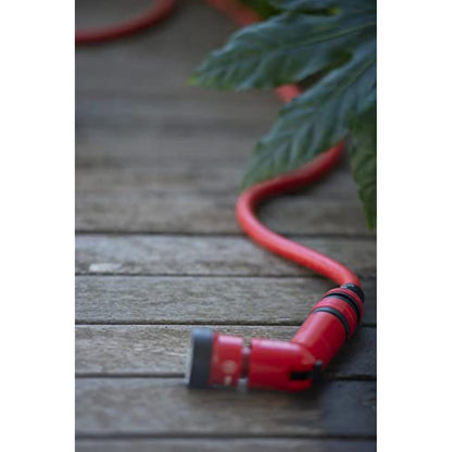 FITT YOYO 20 m, Extendable and Flexible Garden Water Hose Pipe with Multi-Function Spray Gun, Red