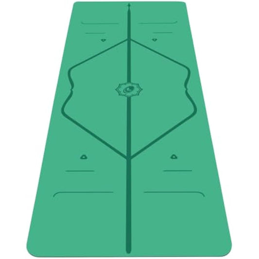Liforme Original Yoga Mat – Free Yoga Bag Included - Patented Alignment System, Warrior-like Grip, Non-slip, Eco-friendly and Biodegradable, sweat-resistant, long, wide, 4.2mm thick mat for comfort