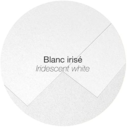 Clairefontaine - Ref 50031C - Pollen Iridescent Adhesive Envelopes (Pack of 20) - 90 x 140mm in Size, 120gsm Paper, Easy-to-Peel Adhesive Strip - White