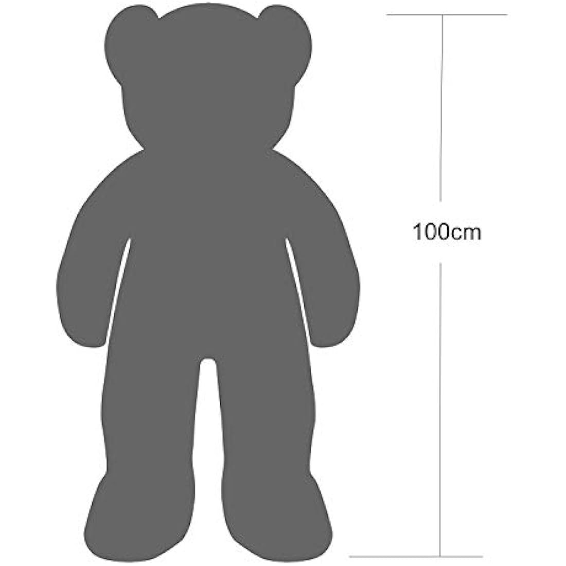 YunNasi Giant Teddy Bear Big Teddy Bear Large Stuffed Animal Toy Plush Teddy Doll With Love Heart and Ribbon (39 Inches/100cm, Brown)