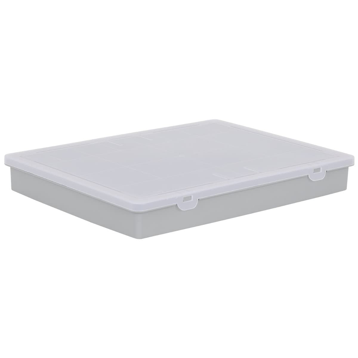 Wham 5.02 18 Division 38cm Plastic DIY Screws Nails Craft Organiser Box - Upcycled Soft Grey