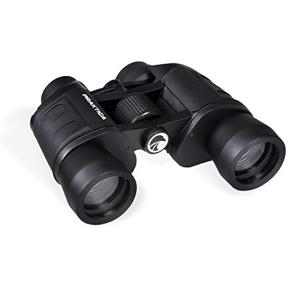 Praktica Falcon 8x40mm Porro Prism Field Black Binoculars - Fully Coated Lenses, Sturdy Construction, Aluminium Chassis, Sharp Clear Image, Bird Watching, Sailing, Hiking, Sightseeing, Astronomy