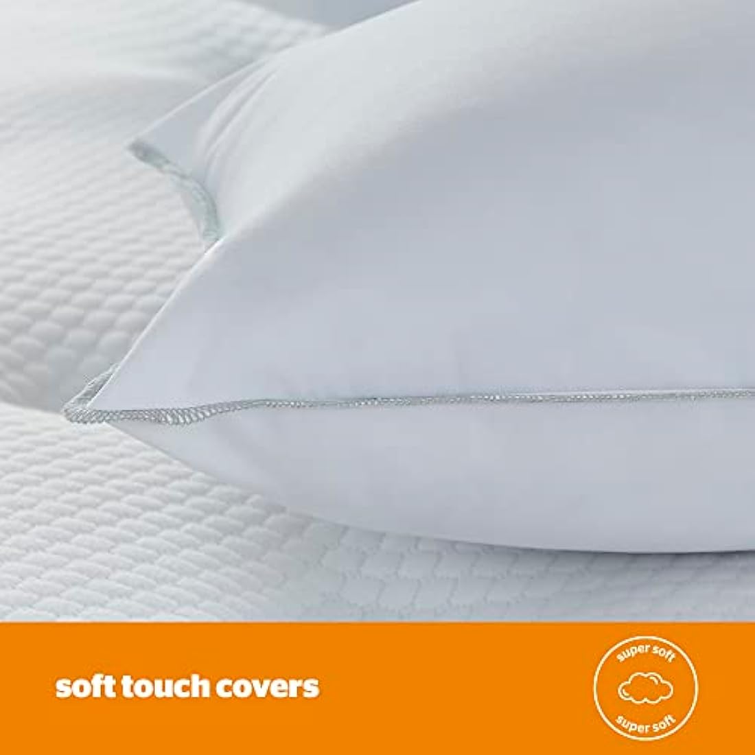 Silentnight Firm Support Pillow Pack of 2 - Side Sleeper Pillows for Sleeping Neck Back Orthopaedic Pain - Machine Washable Pillow Pair for Side Sleepers, White, packaging may vary