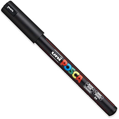 Posca Paint Marker Pens - PC-1MR - 0.7mm - Set of 16 in Canvas Wrap