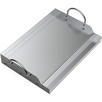 Onlyfire Stainless Steel Rectangle Griddle Plancha for Most BBQ Gas Grills and Charcoal Grills(58.4x40.6cm)