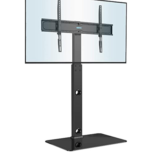 BONTEC TV Floor Stand for 30-70 inch LED LCD OLED Plasma Flat Curved TVs, Height Adjustable Tall TV Stand with Brackets up to 40kg, Max VESA 600x400mm