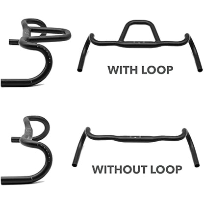 REDSHIFT Kitchen Sink Bike Drop Bar Handlebar for Road Bikes, Bicycle Gravel Handlebars, Aluminum, 31.8mm Clamp, 53cm Width, 20mm Rise, Cycling Gear Biking Accessories