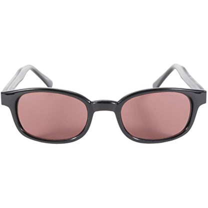 Pacific Coast Original KD's Biker Sunglasses (Black Frame/Rose Colored Lens)