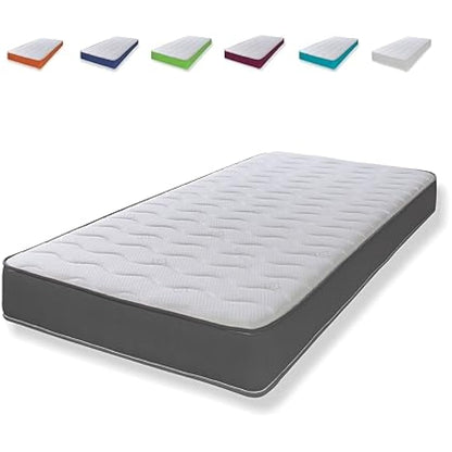 eXtreme comfort ltd Hybrid Cooltouch Colours Mattress | 3ft Single (90cm x 190cm) | Memory Foam & Coil Spring | Plush Feel | Cooltouch Plus Sleep Surface | 18cm Deep | Grey | Maximum Value
