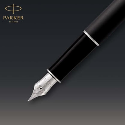 Parker Sonnet Fountain Pen | Matte Black Lacquer with Palladium Trim | Fine Nib | Gift Box
