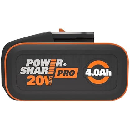WORX WA3644 PowerShare Pro 20V 4.0Ah High-Capacity Battery with Battery Management System & Intelligent Power Control