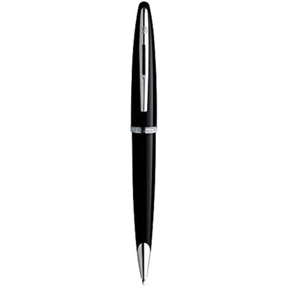 Waterman Carène Black Sea Ballpoint Pen | High-Gloss Black with Palladium Plated Trim | Medium Point with Blue Ink Cartridge | Gift Box