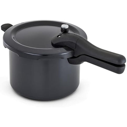 Judge Pressure Cooker, Hard Anodised 5L, (24.5cm) With Steamer Basket, Great Healthier and Quicker Cookware, Suitable for All Hob Types Except Induction