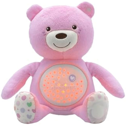 Chicco First Dreams Teddy Bear with Night Light, Pink | Projects Stars, Lighting Effects, Relaxing Music, Calming for Baby