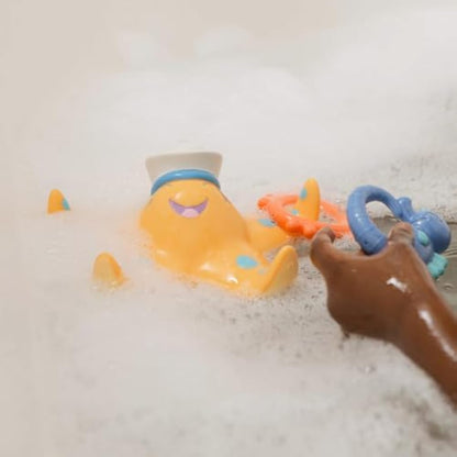 Nuby Starfish Hoopla Floating Bath Toy – Includes 3 Throwing Rings | BPA Free | Suitable for Ages 18 Months Plus