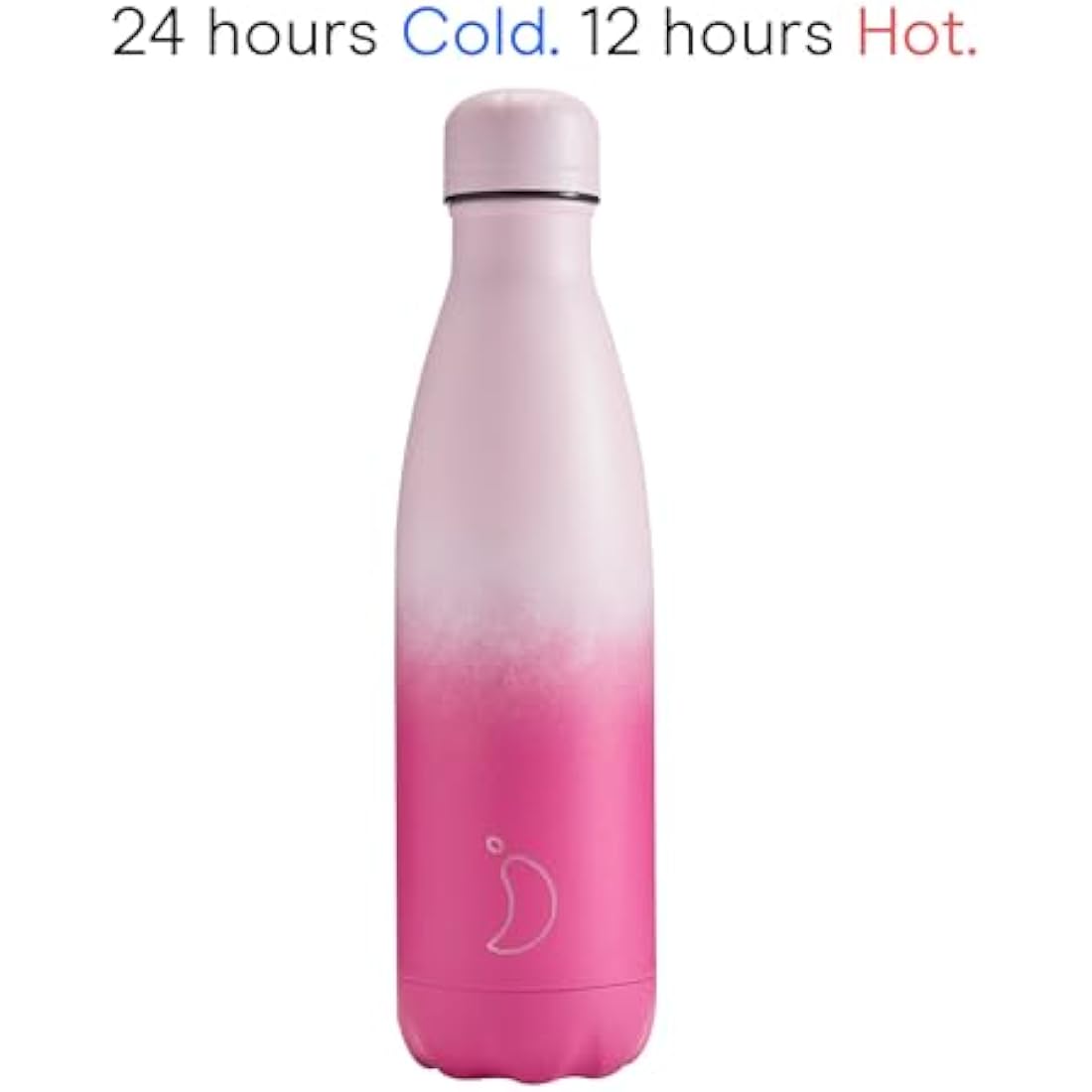 Chilly's Water Bottle - Stainless Steel and Reusable - Leak Proof, Sweat Free - Rose Blush, 500ml