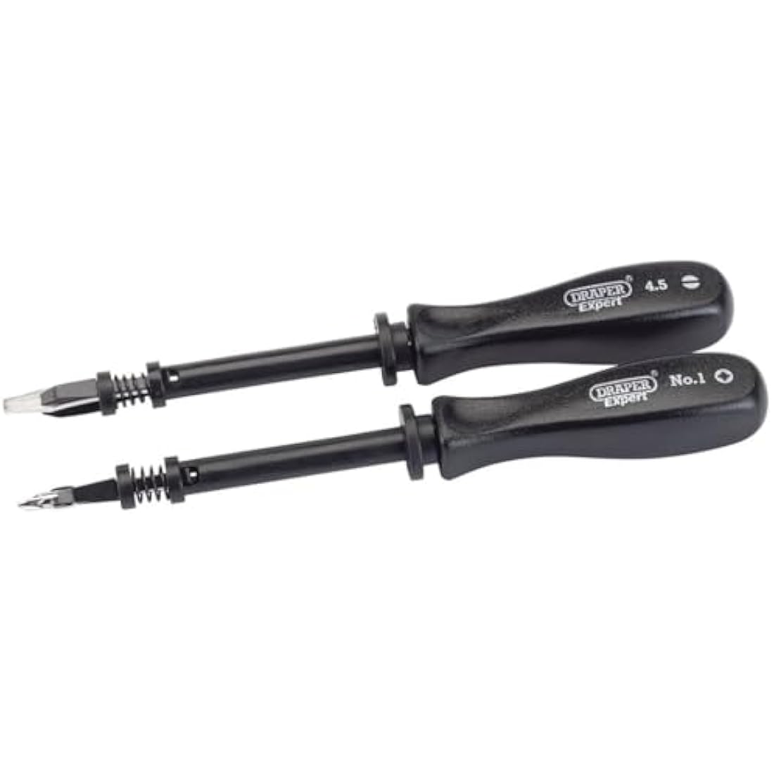 Draper Expert 2 -Piece Screw Holding Mechanics Screwdriver Set | Ideal Impact Resistant Plastic Grip | Hand Tools Set | FlatHead & PZ Type Screwdrivers | SVCM Steel Blades | 27591