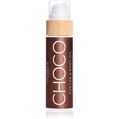 COCOSOLIS CHOCO tanning accelerator - organic oil with vitamin E & chocolate scent for a quick, intensive tan -enhancer for a deep tan - nourishing tanning bed oil (200)