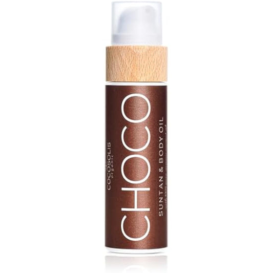 COCOSOLIS CHOCO tanning accelerator - organic oil with vitamin E & chocolate scent for a quick, intensive tan -enhancer for a deep tan - nourishing tanning bed oil (200)