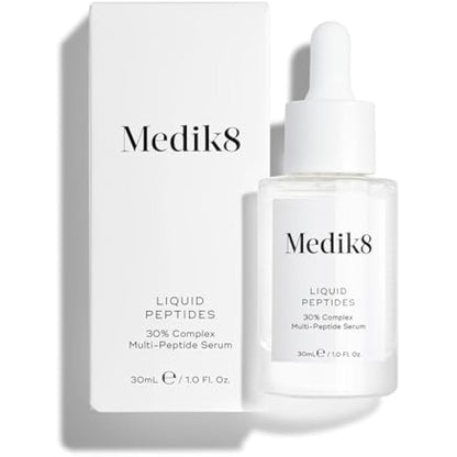 Medik8 Liquid Peptides - 30% Multi-Peptide Age-Defying Serum - Drone-Targeted Technology Smooths & Plumps Wrinkles - Supports Collagen Producing Cells - 30ml