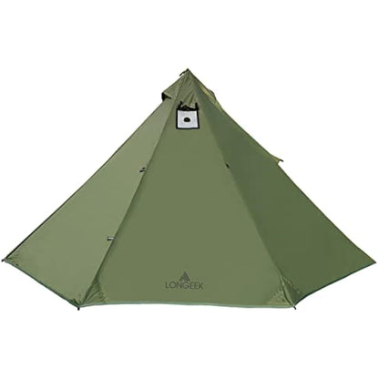 Longeek 4 Person Teepee Tent Camping Hiking Heated Shelter HUT Chimney hot Tipi Easy Set Up
