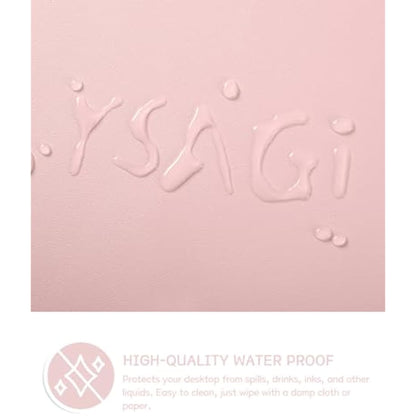 Non-Slip Desk Pad, Waterproof PVC Leather Desk Table Protector, Ultra Thin Large Mouse Pad, Easy Clean Laptop Desk Writing Mat for Office Work/Home/Decor (Pink, 80 x 40 cm)