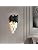 AHXIAOZN Modern Black Crystal Wall Lamp, E14 Crystal Wall Sconce Light, 25cm x 40cm x 12.5cm, Bedroom, Living Room, Kitchen, Hallway, Stairs