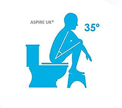 ASPIRE UK Squatting Toilet Stool 7 inch Non-Slip Bathroom Step Up Stool Relieves Constipation, Bloating | Aligns the Colon for Faster, Easier Relief