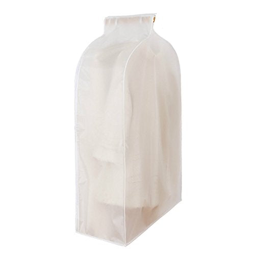 2PCS Zipper Dust Clothes Cover Waterproof Clothes Storage Wardrobe Suit Bags Closet Hangers Case Clothing Cover Dust Bag Hanging Organizer 2PCS