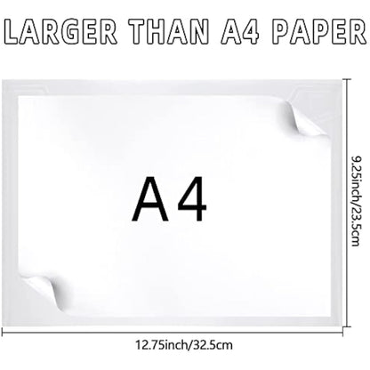 Clear Plastic Wallets A4 Popper Wallets Document File Folders for Paperwork A4 Plastic Envelopes Wallet, Pack of 6