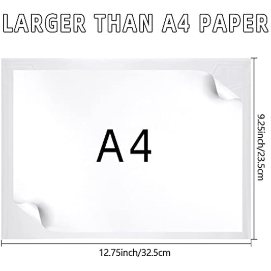 Clear Plastic Wallets A4 Popper Wallets Document File Folders for Paperwork A4 Plastic Envelopes Wallet, Pack of 6