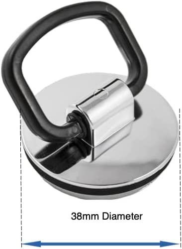 Taps2Traps® 38mm Bathroom Basin Plug With Large Easy Grip Handle - Polished Chrome Effect Plastic With Rubber Seal